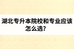 湖北專升本院校和專業(yè)應該怎么選？公辦院校和民辦院校差別大嗎？