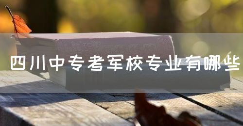 四川中?？架娦I(yè)有哪些？(圖1)