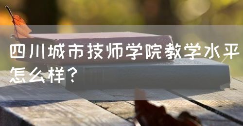 四川城市技師學(xué)院教學(xué)水平怎么樣？(圖1)